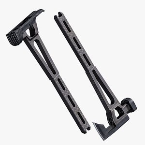 3D model Tactical Breaching Hammer - Axe GameReady Modular Melee Tool PBR Game Ready