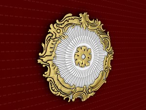 rosette decorative molding 3D