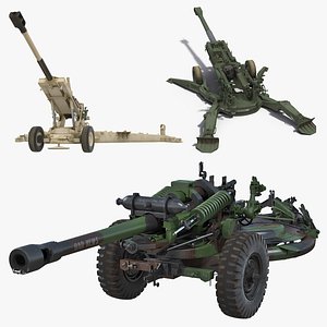 Howitzers 3D Models Collection