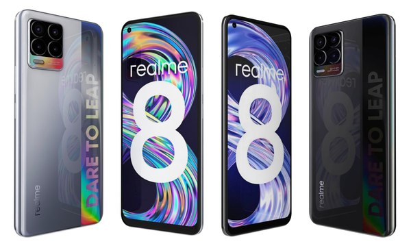 Realme 8 Cyber Black And Cyber Silver 3D model