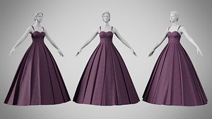 3D Dress 49 Grape model