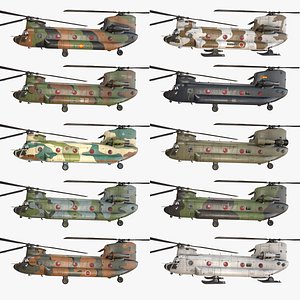 Helicopters CH-47 Chinook Collection 3D