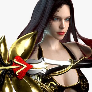 3D Sexy Warrior - Game Ready model