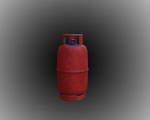 old gas cylinder 3D