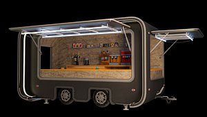 Trailer coffee shop 3D model