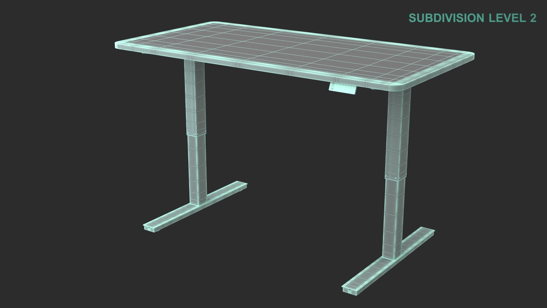 3D Standing Desk Raised - TurboSquid 1971641