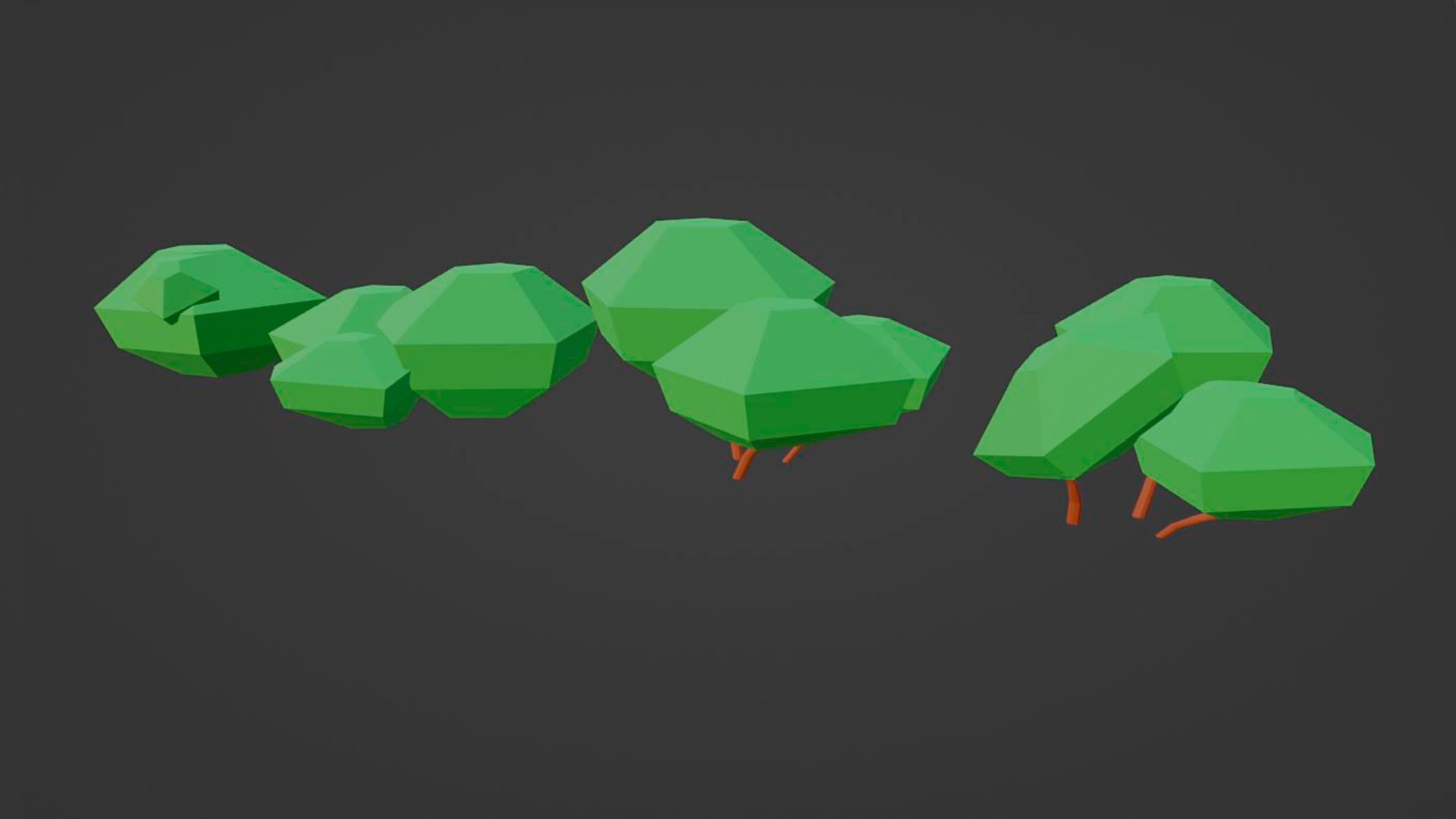 3D LOW POLY BUSH 4 VERSIONS Model - TurboSquid 2088382