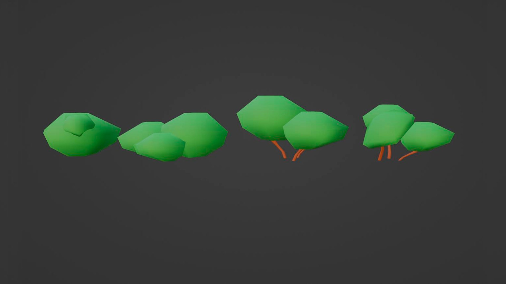 3D LOW POLY BUSH 4 VERSIONS Model - TurboSquid 2088382