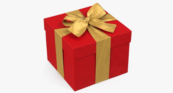 3D gift box red - TurboSquid 1199694