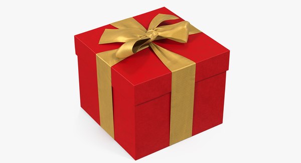 3D gift box red - TurboSquid 1199694