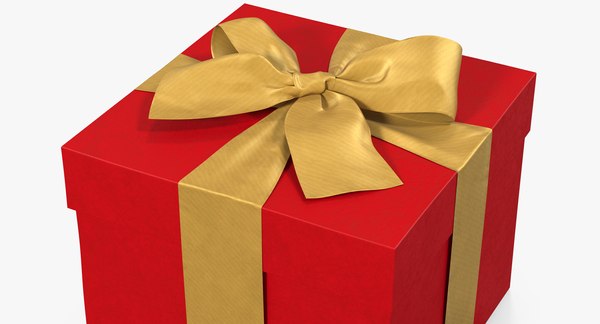 3D gift box red - TurboSquid 1199694