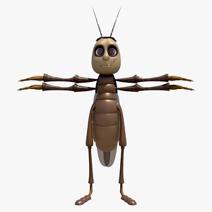 Cartoon cockroach 3D model
