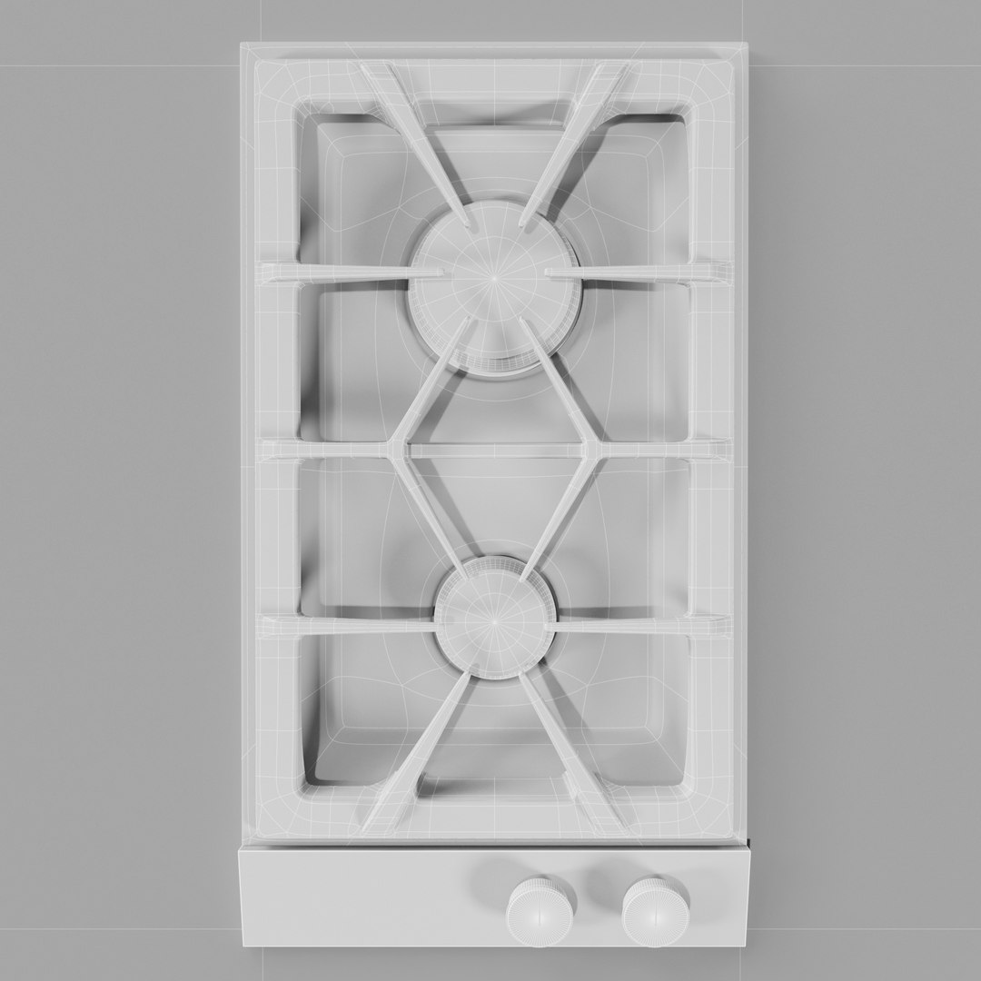 Gaggenau gas cooktop grill model TurboSquid 1480548