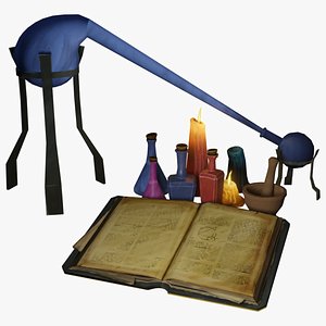 Stylized Alchemy Clutter Essentials 3D model