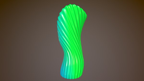 3D Ribbed Twisted Vases - TurboSquid 1877417