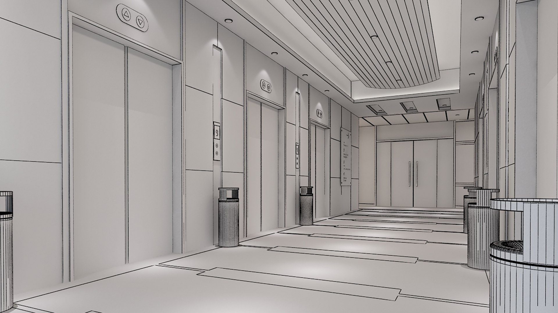 3D Elevator Lobby 05 - TurboSquid 2177576