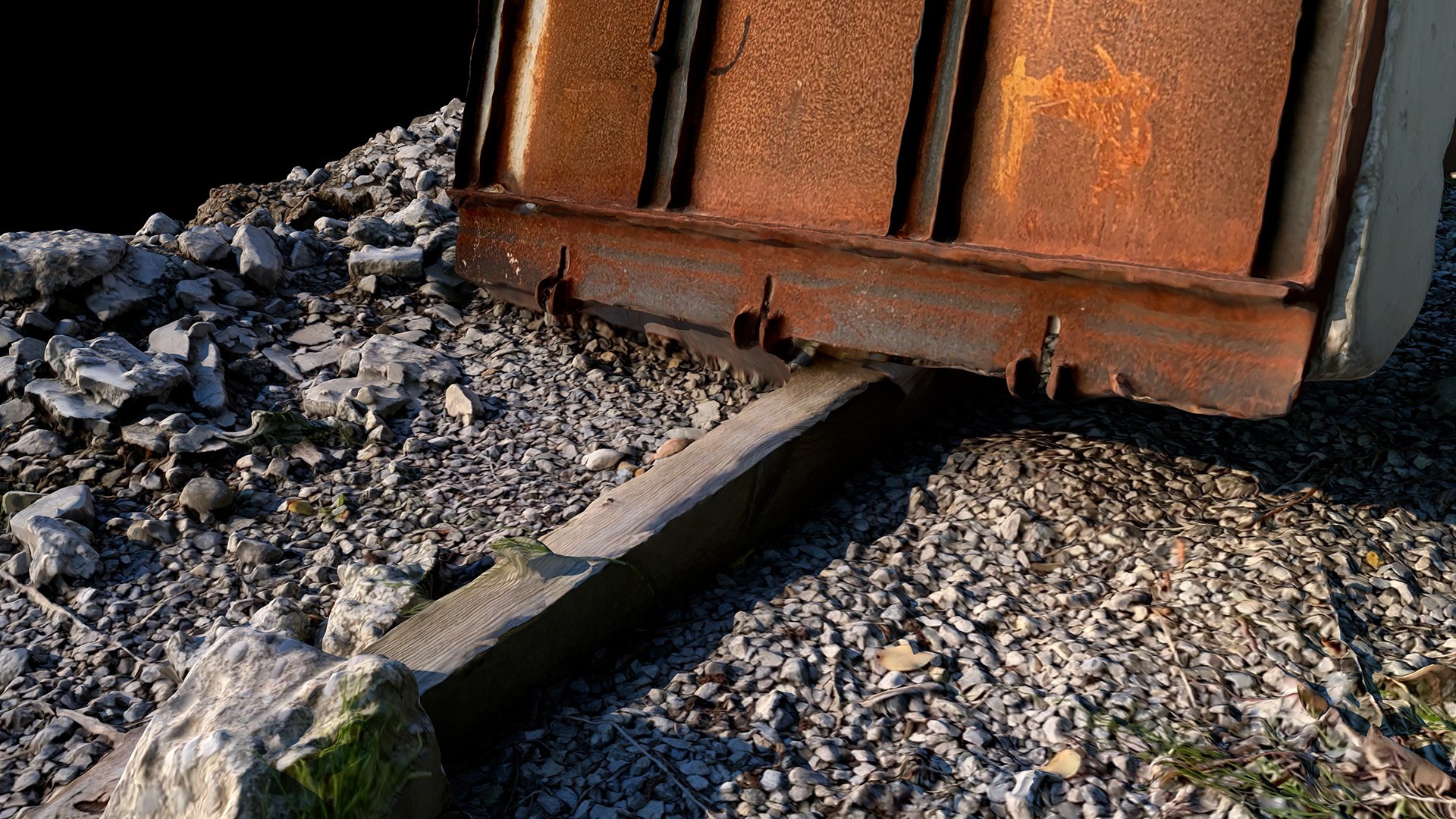 Gravel Concrete Metal 01 - 3D Photogrammetry Model Scan Of Rusted Metal ...