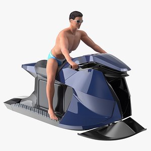 Jet Ski Blue with Rider