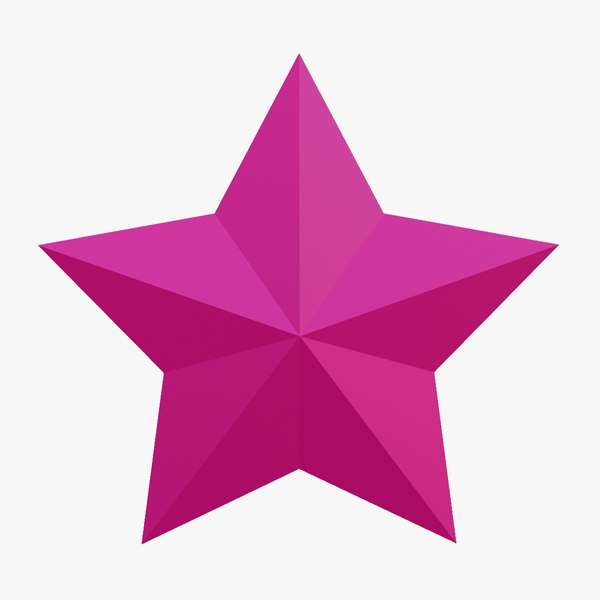 modelo 3d estrella rosa - TurboSquid 2131809