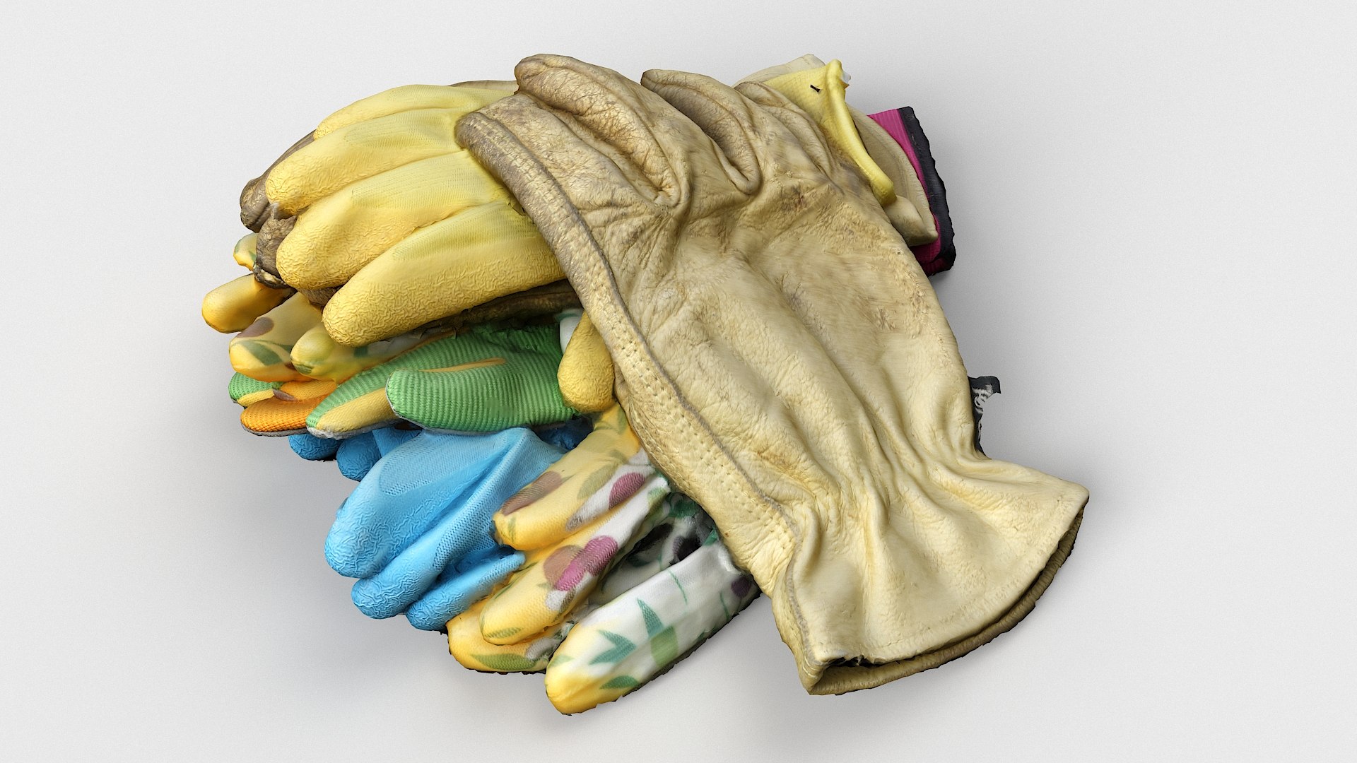 pile-gardening-gloves-3d-model-turbosquid-1638006