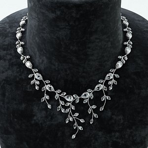 3D DIAMOND NECKLACE model