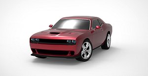 3D muscle car dodge challenger
