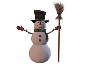 3D model snowman christmas