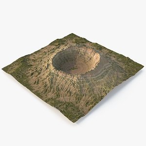 3D crater terrain