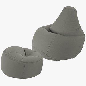 Bean Bag Chairs Collection V1 3D