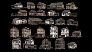 Medieval Village Collection 01 - 4K Textures Game Ready 3D model