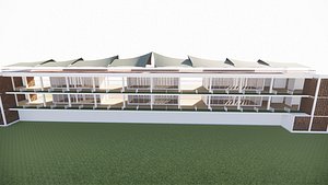 3D driving range golf model