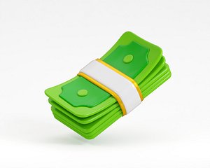 3D Cartoon Dollar Note Currency Bundle