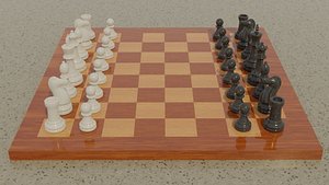 3D wooden chess rook - TurboSquid 1344676