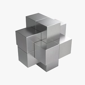 metallic puzzle 3d model