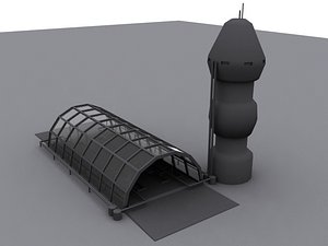 hydroponic structure farm 3d max