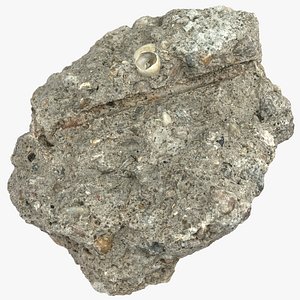 3D broken concrete piece 05