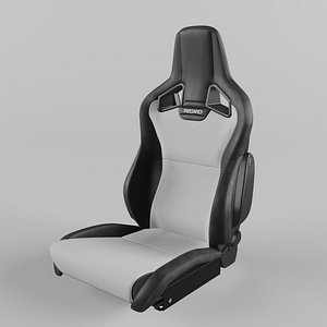 RECARO Cross Sportster CS Vinyl black Dinamica suede silver Seat 3D model