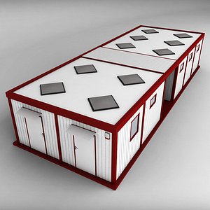double container shipping house 3d model
