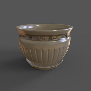 pot flower ceramic antika 3D