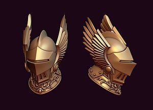 Knight winged helmet BEAD 3D print