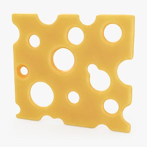 3D Stylized Cheese Slice model