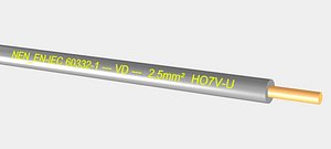VD HO7V-U 450 750V 2,5 mm2  grey.max