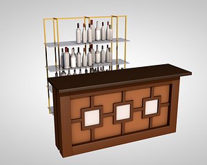 bar counter 3D model