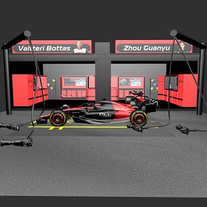 garage f1 alfa romeo 3D model