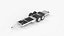 3D model Electric RV Trailer Chassis with Power Modules