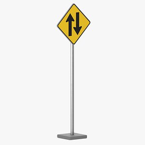Road Sign Two Way Traffic