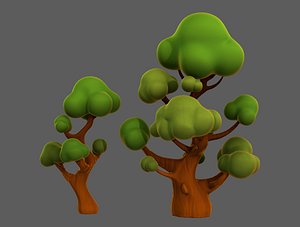 Trees Cartoon V11 3D