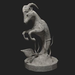 3D Capricorn Zodiac Statue model