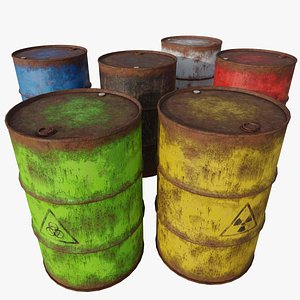 Rusty Oil Barrel 3D model