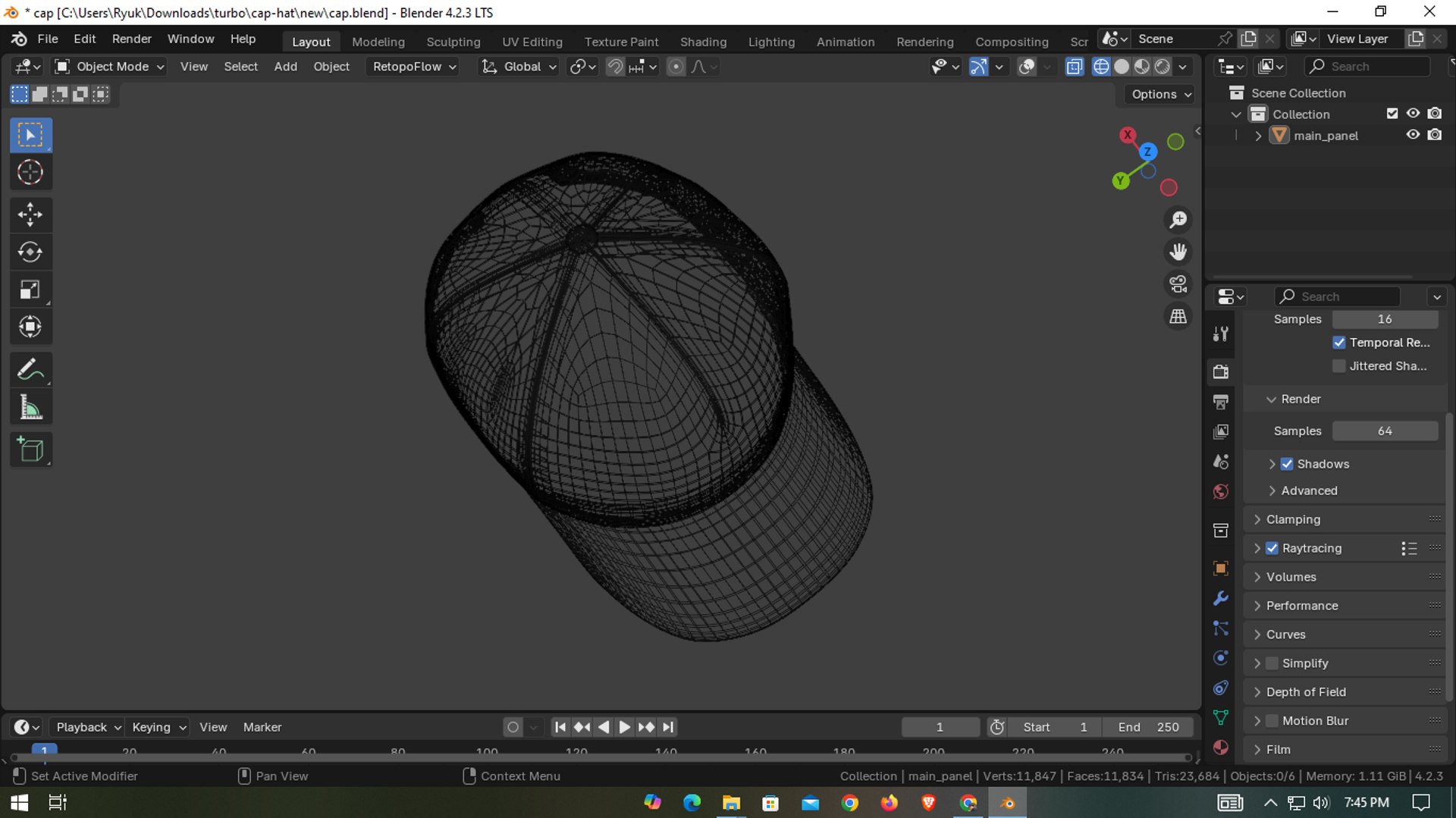 Cap Model - TurboSquid 2324535